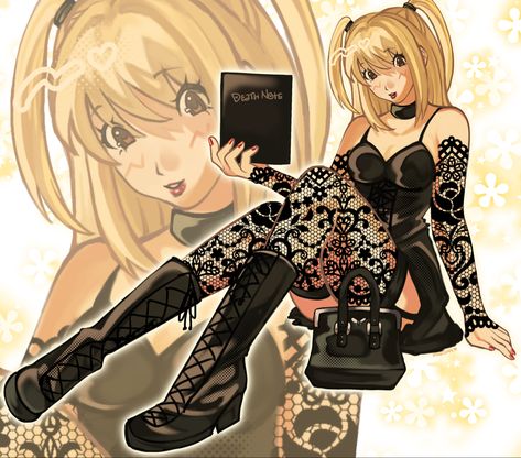 Deathnote Fanart, Miss Amane, Ar Fashion, Note Fanart, Misa Amane, L Lawliet, Punk Vintage, Knight Art, Cute Profile Pictures