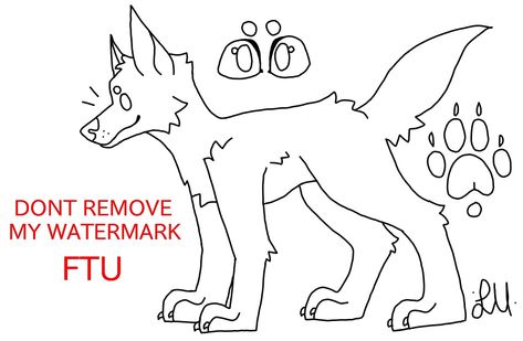 Please credit me if you use this! Change it as much as you like! #wolf base #fox base #dog base #free base #drawing base #animal base #ftu base Free Base Drawing, Ftu Base, Dog Base, Animal Base, Wolf Base, Drawing Bases, Base Drawing, Lion Pride, Free Base