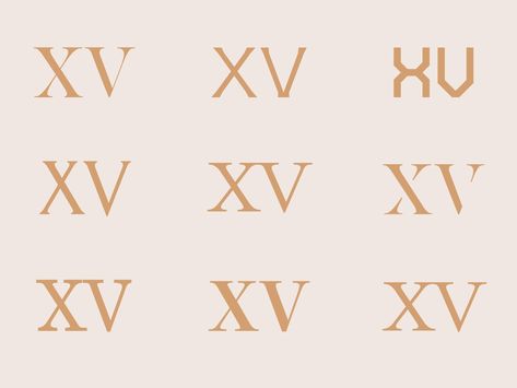 Number 15, Roman numeral typography tests by James Betts on Dribbble 15 Roman Numeral Tattoo, 15 Number Tattoo, Rome Number Tattoo, 15 In Roman Numerals, 22 Roman Numeral, 15 Tattoo Number, Roman Numeral 15, Tattoos Inner Arm, Roman Numeral Tattoo Font