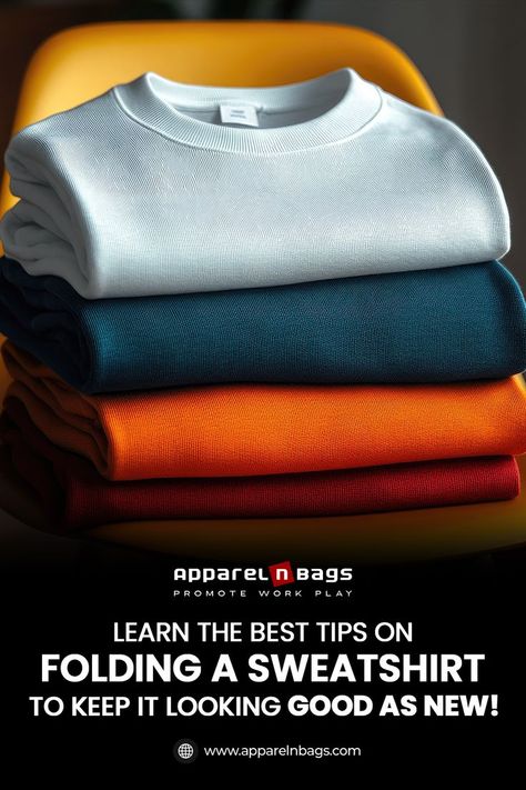 Folding a sweatshirt might seem an easy task, but most people do not know about the right way to do so. Learning how to fold a sweatshirt rightly helps to keep it wrinkle-free and your closet organized. Read more at https://www.apparelnbags.com/blog/how-to-fold-a-sweatshirt/ #apparelnbags #howtofold #sweatshirt #foldinghacks #diy #organization #sweathshirts #fashion #wintercollection Fold A Sweatshirt, Closet Organized, How To Fold, Step By Step Guide, Diy Organization, Wrinkle Free, Step Guide, Winter Collection, Wrinkles