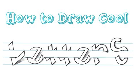 Today I will show you how to draw these cool 3-dimensional letters that seem to be going around, under, and over notebook paper. This is a cool and fun doodling idea for when you are bored. The following simple step by step drawing instructions / lesson will guide you through the steps of drawing these cool letters. Have fun! Line Paper Drawings Easy, Cute Ways To Draw Your Name, Drawing Letters Step By Step, Cool Letters To Draw Easy, How To Draw Letters Step By Step, How To Write Graffiti Letters Step By Step, How To Draw Block Letters, Cool Ways To Draw Letters, Lined Paper Drawing Doodles