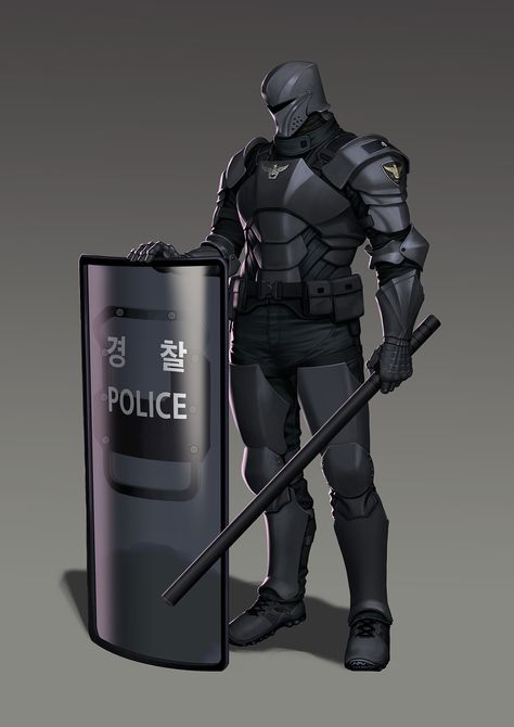 ArtStation - 경찰, DOK . Futuristic Armor, Futuristic Armour, Sci-fi Armor, Future Soldier, Cyberpunk Character, Knight Armor, Suit Of Armor, Modern Fantasy, Robots Concept