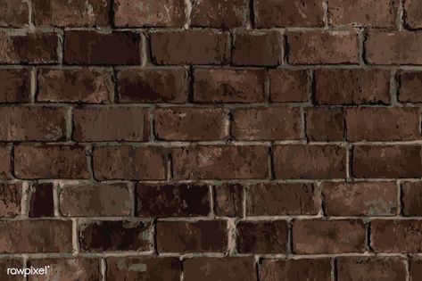 Dark brown brick textured background vector | free image by rawpixel.com / Niwat Red Brick Aesthetic, Dark Brown Brick House, Interior With Brick Wall, Brick Wall Aesthetic, Leather Brown Sofa, Brown Brick Exterior, Brick Wall Interior Design, Brown Brick Wall, Dark Brick Wall