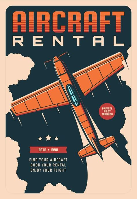 Paper Plane Design, Plane Graphic Design, Plane Poster, Airplane Poster, Vector Landscape, Cartoon Airplane, Aviation Posters, Old Planes, Ad Poster