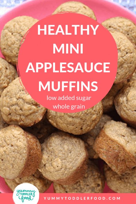 Blw Apple Muffins, Baby Apple Muffins, Mini Applesauce Muffins, Toddler Applesauce Muffins, Apple Cinnamon Muffins With Applesauce, Toddler Muffins Healthy Easy, Toddler Apple Muffins, Apple Muffins Toddler, Baby Applesauce Muffins