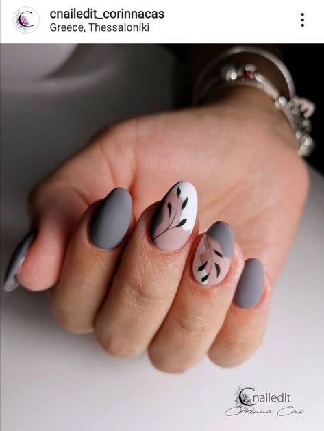 Minimalist Nail, Subtle Nails, Matte Nails Design, Her Nails, Gray Nails, Cute Gel Nails, Acrylic Nails Coffin Short, Short Acrylic Nails Designs, Cat Kuku