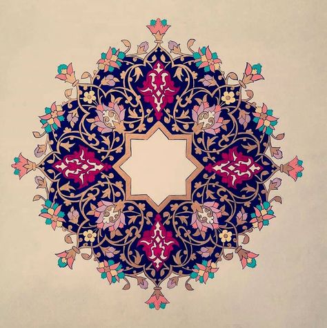 Iranian Art Pattern, Islamic Motifs, Islamic Art Canvas, Persian Art Painting, Heaven Art, Geometric Pattern Art, Islamic Patterns, Islamic Calligraphy Painting, Arabic Pattern