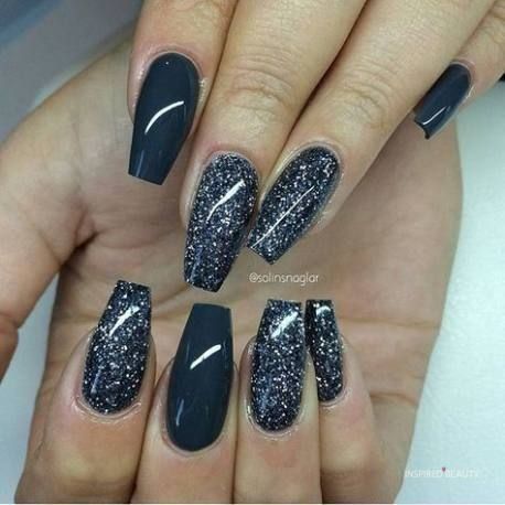 27+ Beautiful Winter Nails - Inspired Beauty Pretty Nail Colors, Gray Nails, Super Nails, Nails Polish, Instagram Nails, Trendy Nail Design, Care Kit, Ideas Nails, Prom Nails