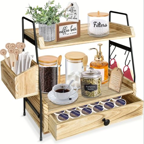 Faster shipping. Better service,Amazon,Tiktok,AliExpress,Shein Countertop Coffee Station, Coffee Bar Organizer, Kitchen Counter Shelf, Coffee Bar Ideas Kitchen Counter, Coffee Bar Accessories, Counter Shelf, Coffee Organization, Kitchen Countertop Organization, Countertop Shelf