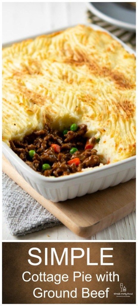 Irish Cottage Pie, Cottage Pie Recipe Beef, Beef Cottage Pie, Simple Party Food, Cottage Pie Recipe, Beef And Vegetables, Hp Sauce, With Mashed Potatoes, Irish Cottage