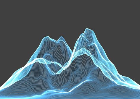 Abstract mountain landscape in wireframe | Free Vector #Freepik #freevector #technology #waves #landscape #network Elegant Landscape, Mountain Sketch, Adventure Logo, Abstract Watercolor Landscape, Abstract Mountain, Colorful Mountains, Mountain Logos, Watercolor Mountains, Relief Map