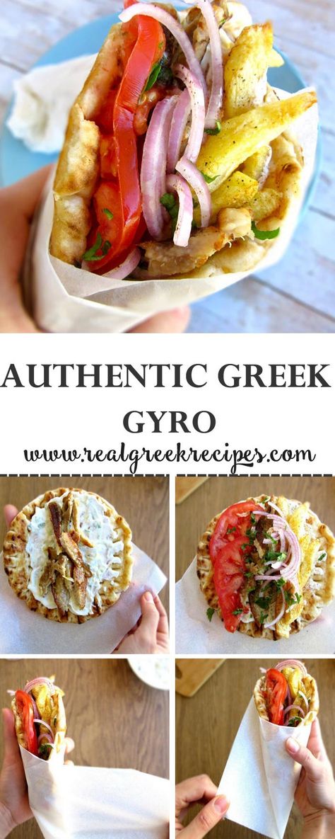 Greek Gyros Recipe, Giros Greek, Giros Greek Recipe, Pork Gyros Recipe, Greek Food Gyros, Tzaziki Sauce, Greek Recipes Easy, Pork Gyros, Gyros Recipe