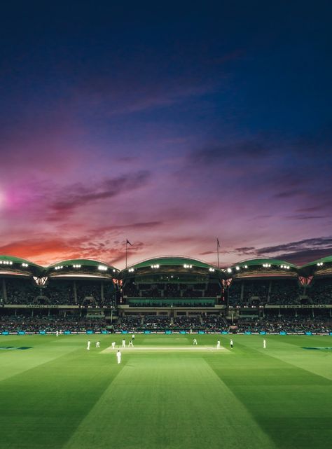 As the sun sets, so does the test match between England and Australia. Adelaide Oval, South Australia.. Download this photo by Marcus Wallis on Unsplash Cricket Stadium Wallpaper, Stadium Wallpaper, Expensive Art, Cricket Games, Saint Thomas, Glass Bottom Boat, German Village, Belize City, Cricket Wallpapers