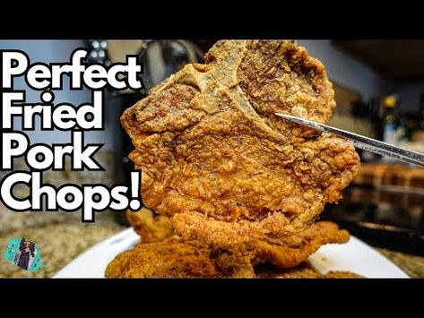 PERFECT FRIED PORK CHOPS | CRISPY SOUTHERN FLAVOR | EASY RECIPE TUTORIAL - YouTube Tender Fried Pork Chops, Deep Fried Pork Chops, Southern Fried Pork Chops, Fried Pork Chop Recipes, Perfect Pork Chops, Tender Pork Chops, Recipe Tutorial, Fried Pork Chops, Fried Pork