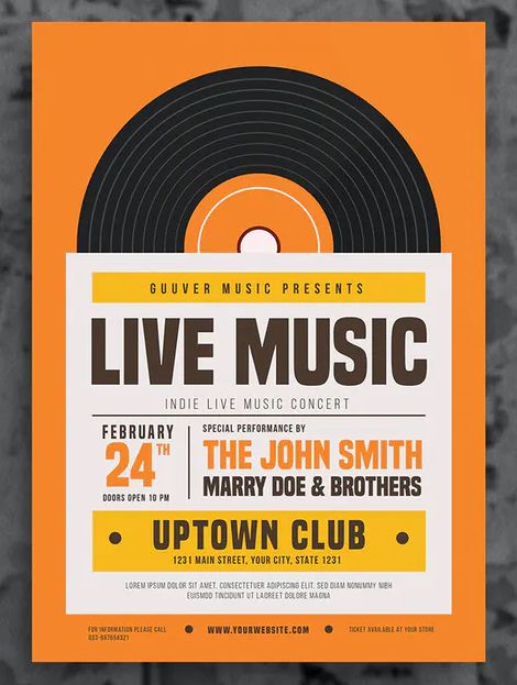 Indie Live Music Flyer Template AI, PSD Live Music Poster Design, Live Music Flyer, Beer Flyer, Live Music Poster, Indie Festival, Music Ads, Record Design, Concert Flyer, Music Flyer