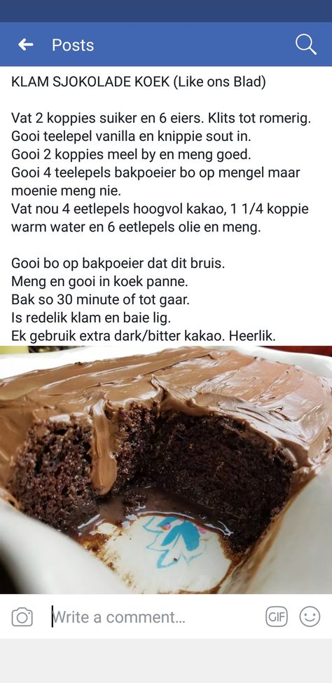 Sjokolade Koek Resep, Sjokolade Koek, Chocolate Cake Recipe Moist, Chocolate Cake Recipe Easy, Cake Recipes Easy Homemade, Cake Baking Recipes, Sweet Recipes Desserts, Delicious Cake Recipes, Easy Baking Recipes Desserts