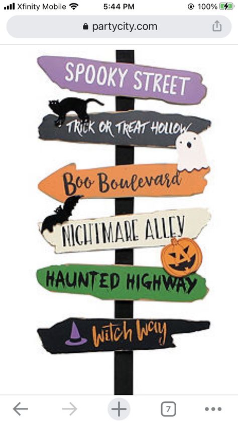 Halloween Signage, Festive Halloween Decor, Halloween Yard Signs, Decorate For Halloween, Creepy Carnival, Halloween Party Props, Fun Halloween Decor, Halloween Sign, Directional Signs