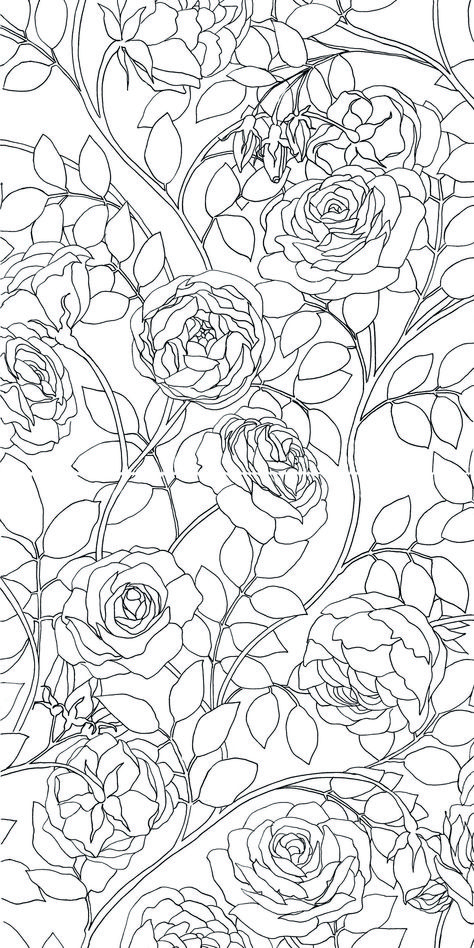 Rose Flower Pattern Design, Rose Pattern Design, Frames Design Graphic, Rose Embroidery Pattern, Flower Pattern Drawing, Patterns Simple, Wedding Logo Design, Pattern Design Inspiration, Pattern Coloring Pages