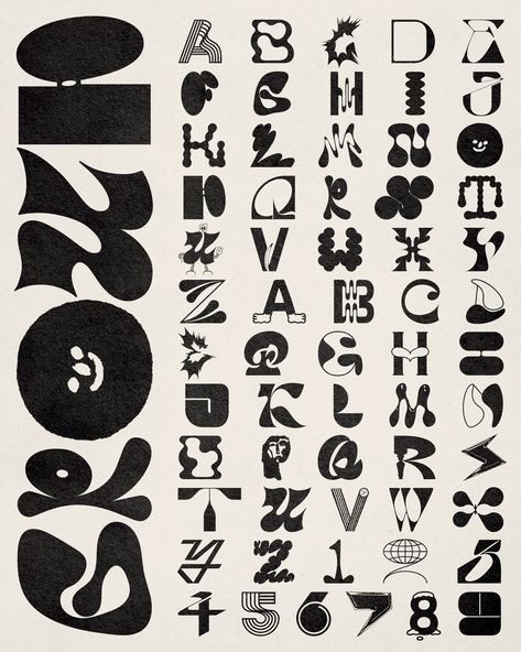 (21) Aaron Lowell Denton on Twitter: "‘A’ and ‘5’ for GROUP, a new typeface made collectively by 36 artists from all over the world. All proceeds will be donated to World Health Organization. Visit https://t.co/YhMoiUb9kk to purchase the font. https://t.co/C13uRSVFEM" / Twitter Mises En Page Design Graphique, Kunst Inspo, Typographie Inspiration, Graffiti Lettering Fonts, Typography Alphabet, Image Swag, Graffiti Font, Graphic Design Fonts, Creative Fonts