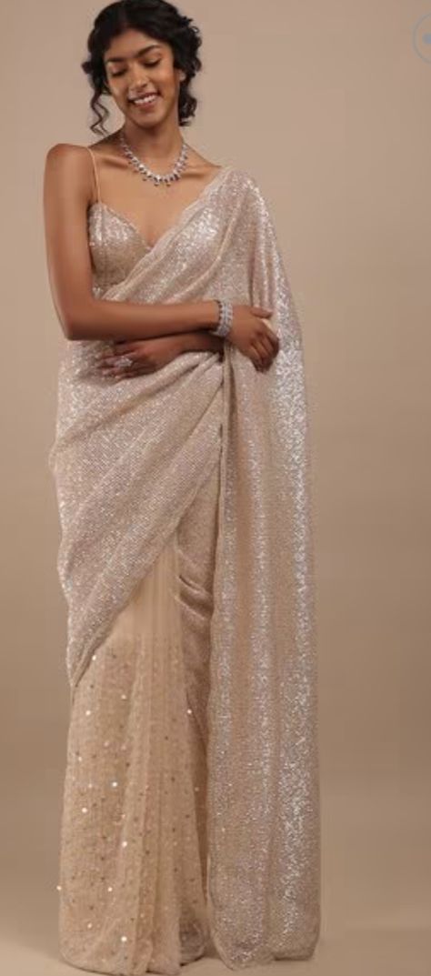 KALKI FASHION Embellished Sequins Shimmer Organza Saree  https://luxe.ajio.com/kalki-fashion-embellished-sequins-shimmer-organza-saree-/p/466871745_peach Kalki Sarees, Shimmer Saree, Kalki Fashion, Organza Saree, Desi, Fashion Inspo, Saree, Quick Saves, Design