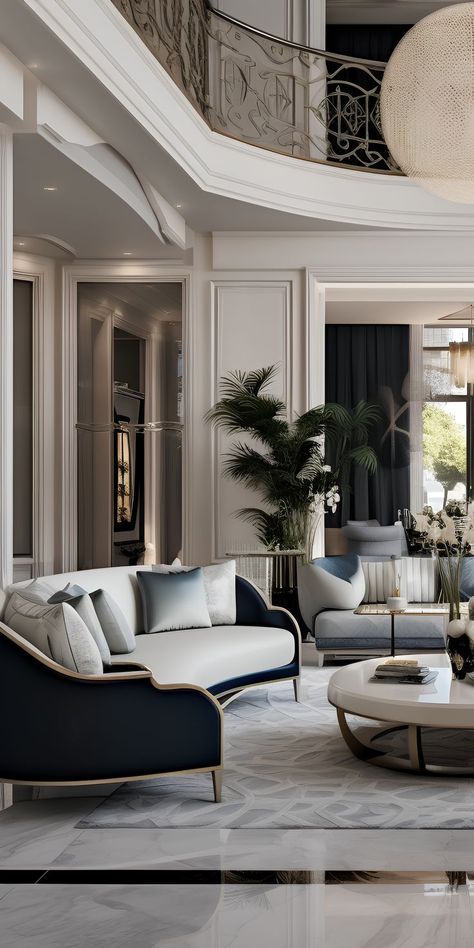 Classic Living Room Interior Design, Interior Neoclassic, Modern Colonial Interior Design, Colonial Interior Design, Modern Neoclassical, Tattoo Modern, Classic Villa, American Houses, Design Salon