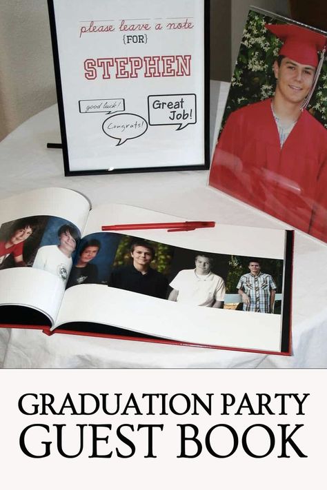 Graduation Party Guest Book Idea Graduation Guest Book, Trunk Party, Senior Graduation Party, Graduation Party High, Graduation Open Houses, Graduation Party Planning, Graduation Party Themes, College Graduation Parties, High School Graduation Party