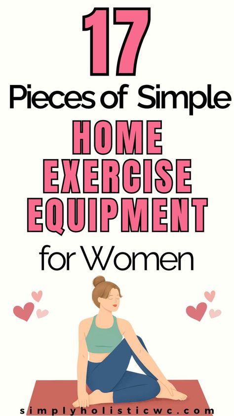 Home Exercise Equipment for Beginners. Woman exercising Basic Gym Equipment At Home, Small Gym Equipment At Home, Basic Home Gym, Small Space Workout, Gym Design Home, Best Home Exercise Equipment, At Home Routine, Home Gym Ideas Small, Home Exercise Equipment