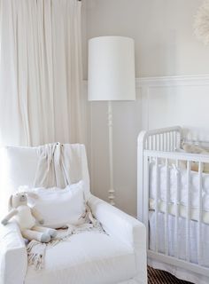 Nursery Floor Lamp, Nursery Reveal, Jillian Harris, Estilo Shabby Chic, White Nursery, Nursery Inspo, Nursery Baby Room, Crosses Decor, House Things