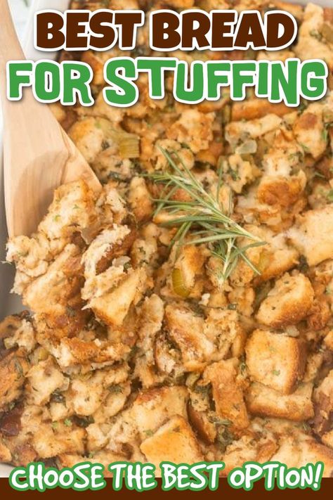 Best Bread For Stuffing, Traditional Stuffing Recipe, Homemade Stuffing Recipes, Classic Stuffing Recipe, Easy Stuffing Recipe, Sage Stuffing, Bread Dressing, Homemade Stuffing, Stuffing Recipes For Thanksgiving