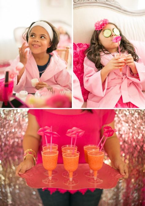 Barbie Spa Birthday Party, Spa Party Activities, Glam Barbie, Spa Day Party, Kids Spa Party, Spa Girl, Pijama Party, Girl Spa Party, Kids Spa