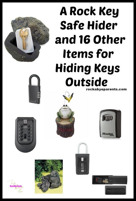 A rock key safe hider is just one way you can hide a spare key outside. Check out these 17 different items that you can use to hide a key outside your home. Hide A Key Outside, Keys Ideas, Hide A Key, Homemaking Tips, Key Safe, Hidden Key, Key Box, Secret Storage, Family Board