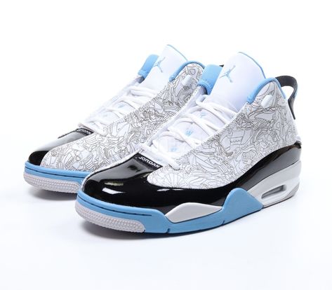 Nike Air Jordan Dub Zero White/University Blue/Black 311046-114 Size 11.5 authentic brand new without box Tenis Nike Jordan, Jordan High Tops, Nike Drip, Jordan Tenis, Zero Shoes, Tenis Jordan, Jordan Dub Zero, Streetwear Tshirt Design, Mad Hat