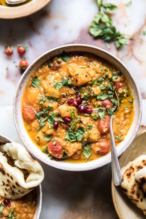 Harvest Tomato and Butternut Squash Dal | halfbakedharvest.com @hbharvest Half Baked Harvest Recipes, Vegetarian Dinner Recipes, Harvest Recipes, Half Baked, Half Baked Harvest, Vegetarian Recipes Dinner, Vegetarian Dinner, Vegan Dinners, Butternut Squash