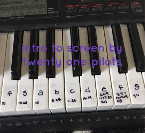 intro to screen by twenty one pilots Truce Twenty One Pilots, Piano Music Easy, Piano Notes, Music Chords, Flute Music, Jazz Piano, Piano Man, Piano Songs, Piano Teacher