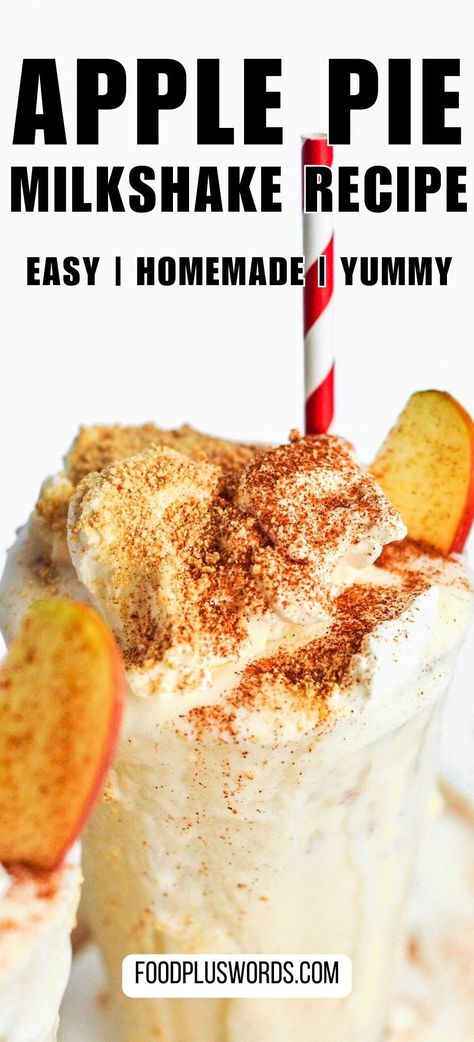 For those seeking a touch of indulgence, the boozy apple pie milkshake is a must-try. Incorporating the rich flavors of apple pie and a dash of apple pie vodka, this delightful treat adds a playful twist to the classic milkshake, making it perfect for a festive gathering. Best Milkshake Recipe, Apple Pie Vodka, Apple Pie Shake, Vanilla Milkshake Recipe, Pie Milkshake, Milkshake Recipe Easy, Strawberry Smoothie Bowl, Caramel Apples Homemade, Apple Pie Smoothie