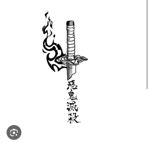 Anime Tattoos Forearm, Anime Swords Ideas Tattoo, Rengoku Tattoo Design, Chinese Tattoo Men, Rengoku Tattoo Ideas, Set Your Heart Ablaze Tattoo, Maori Art Designs, Vinland Saga Tattoo, Japanese Tattoo Words