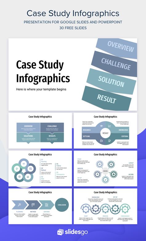 Edit our set of infographics and insert them into your Google Slides and PowerPoint presentations to show the steps of a case study Marketing Communications Plan, Case Study Format, Corporate Folder, Case Study Template, Case Study Design, Case Presentation, Powerpoint Slide Designs, Site Analysis, Powerpoint Presentations