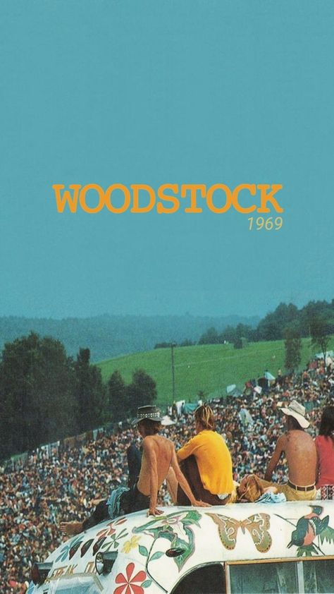 Vintage Woodstock Posters, Woodstock 1969 Wallpaper, Woodstock Poster Vintage, Woodstock Music Festival, Woodstock Festival Aesthetic, Hippies In The 60s, 70s Festival Aesthetic, 60s Music Posters, Woodstock 1969 Aesthetic