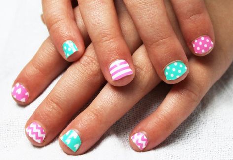 Wedding Nail Polish, Kids Nail Designs, Girls Nail Designs, Nail Art For Kids, Aurora Nails, Nails For Kids, Nail Polish Designs, Girls Nails, Artificial Nails