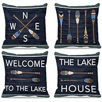 Hiking Bedroom Theme, Lake Decorating Ideas, Cabin Theme Living Room, Outdoor Theme Bedroom, Lake House Decorating Ideas, Lake House Furniture, Small Lake Houses, Welcome To The Lake, Lake House Cabin