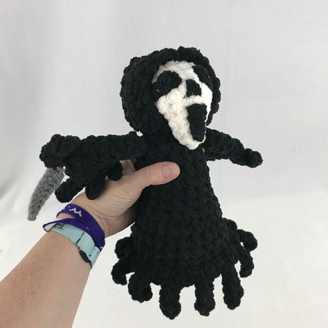 Ghost Face Crochet, Felt Eyes, Shield Maiden, Ghost Face, Jack And Sally, Ghost Faces, Witchy Woman, Crochet Edging, Craft Time