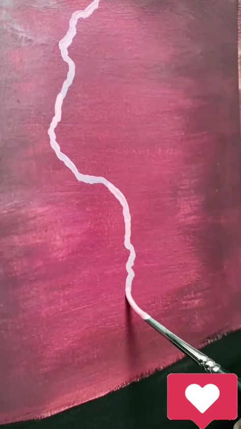 user693469(@_painted_canvas_) on TikTok: Keep showing up! #smallbusinessowner #myart #educational #tutorial #art #artist #thunder #relax #aesthetic #violet #smallbusiness #acrylic #lightning Thunder Acrylic Painting, How To Paint Lightning, Lightning Bolt Painting, Thunder Drawing, Thunder Painting, Lightning Painting, Pink Painting, Heart Painting, Craft Stuff