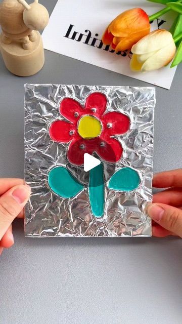 paper crafts creator on Instagram: "Title: "Sparkling Tinfoil Painting: Easy and Engaging for All Ages!"
Hashtags: #KindergartenHandmade #HandmadeDIY #ParentChildHandcraft #TinfoilPainting #ChildrensCreativeArt" Kids Handicraft, Painting Easy, 3d Craft, Crafts For Seniors, Coconut Grove, 3d Drawings, Foil Paper, Camping Crafts, Preschool Art