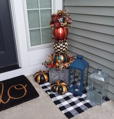 I hand painted and made my topiary and pumpkins. Custom Window Treatments, Find Your Style, Window Treatments, Pumpkins, Finding Yourself, House Design, Table Decorations, Hand Painted, Interior Design