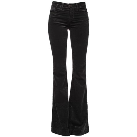 J BRAND Bella Mid Rise Luxe Velveteen Kick Flare ($360) ❤ liked on Polyvore featuring jeans, j brand, medium rise jeans, j brand jeans, flared jeans and 5 pocket jeans Clothes Png Bottoms, 2000s Pants, Pants Png, Hogwarts Dr, Black Flare Jeans, Mid Rise Flare Jeans, Black Flare, J Brand Jeans, Kick Flares