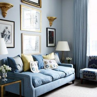 Colour scheme for a small living room Blue Grey Living Room, Gray Living Room Design, Furnitur Ruang Keluarga, Latest Sofa Designs, Blue Living Room Decor, Small Living Room Design, Set Sofa, Small Living Room Decor, Small Room Design