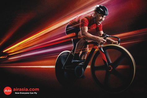 AirAsia x World Champion on Behance Speed Poster, Sport Ads, X World, Visual Advertising, Tiger Balm, Sport Poster Design, Social Media Design Inspiration, Car Advertising, Creative Poster Design