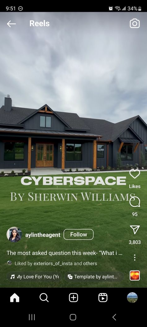 Cyberspace Sherwin Williams Exterior, Cyberspace Sherwin Williams, Most Asked Questions, House Color, House Remodel, Mountain House, Remodel Ideas, Sherwin Williams, Color Combination