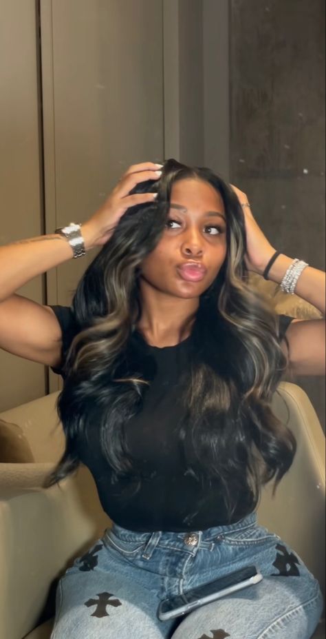 Balayage Techniques, Sew In Hairstyles, Quick Weave Hairstyles, Brown Balayage, Quick Weave, Hair Laid, Dope Hairstyles, Hair Ponytail Styles, Ponytail Styles