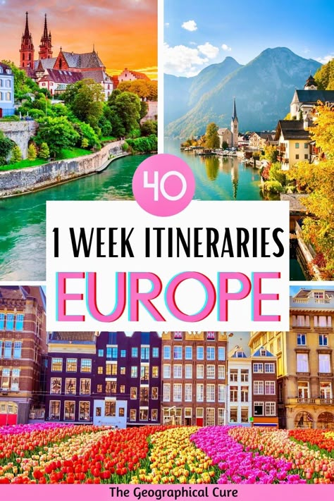 Pinterest pin for 40+ One Week In Europe Itineraries Cities In Spain, European Itineraries, Europe Itinerary, Visit Spain, Spain Fashion, Europe Trip Itinerary, Europe Itineraries, Places To Visit In Europe, Spain Holidays